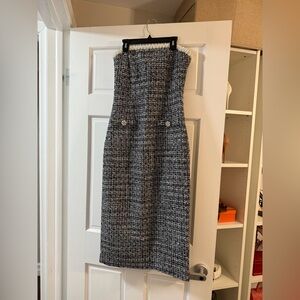 Likely Jules Black and White Tweed Dress